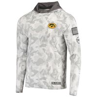 Men's Colosseum Arctic Camo Iowa Hawkeyes OHT Military Appreciation Long Sleeve Hoodie Top