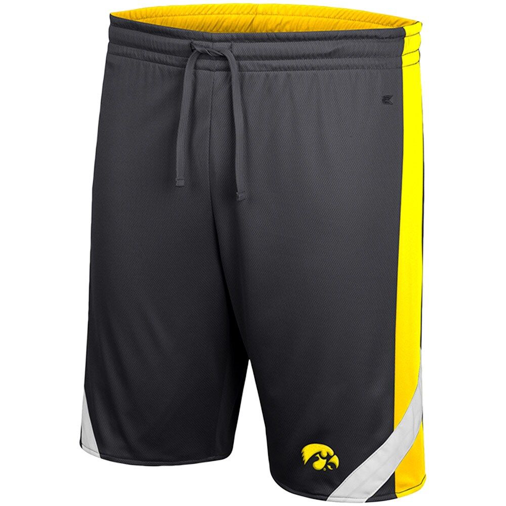 Men's Colosseum Black/Gold Iowa Hawkeyes Am I Wrong Reversible Shorts