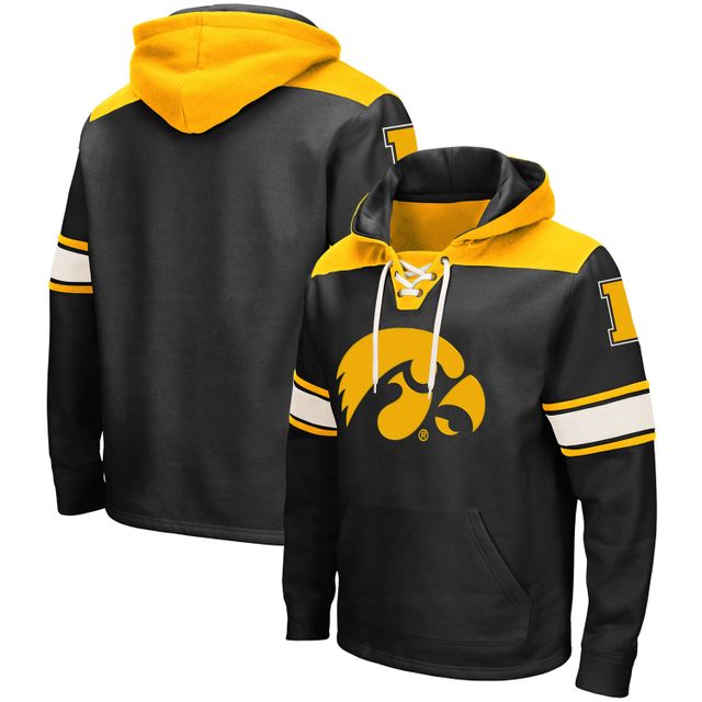 Sweat à capuche lacets Colosseum noir Iowa Hawkeyes 2.0 pour hommes