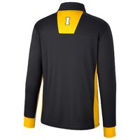 Men's Colosseum Black Iowa Hawkeyes Bart Quarter-Zip Windshirt