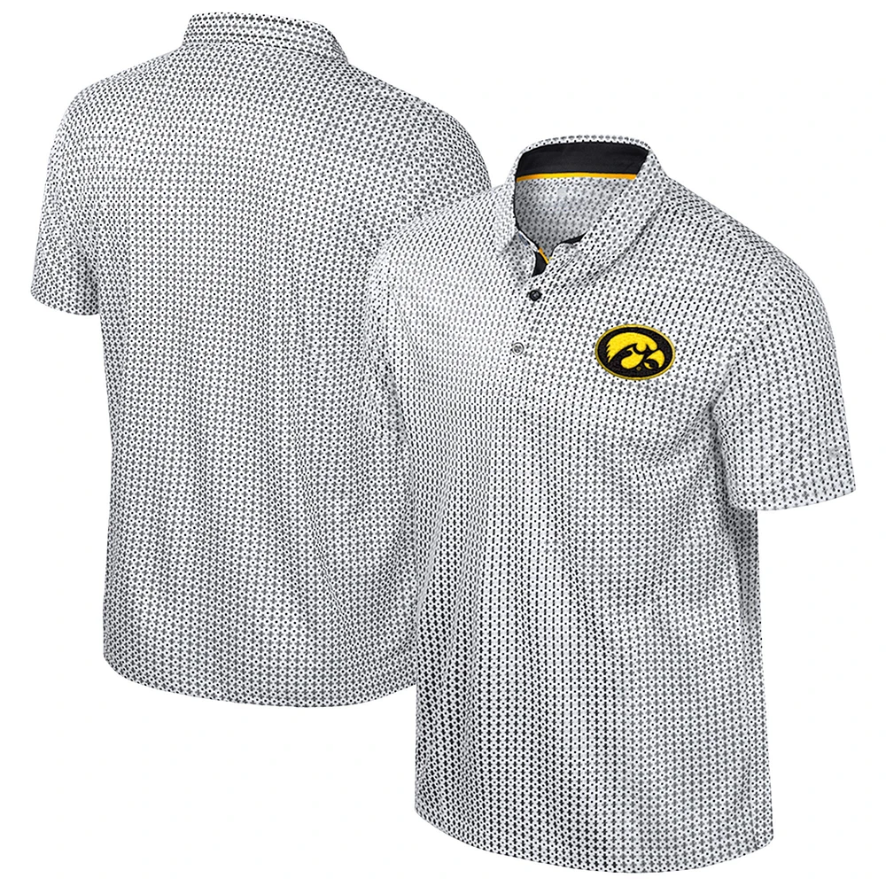 Polo Marty Rival noir Colosseum pour homme Iowa Hawkeyes Big & Tall