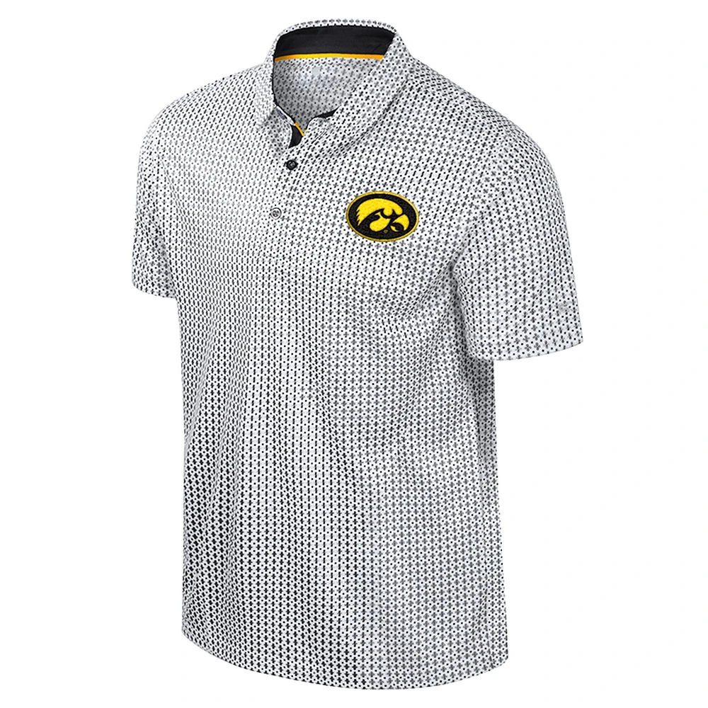 Polo Marty Rival noir Colosseum pour homme Iowa Hawkeyes Big & Tall