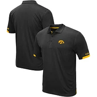 Men's Colosseum Black Iowa Hawkeyes Big & Tall Santry Polo