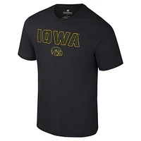 Men's Colosseum Black Iowa Hawkeyes Color Pop Active Blend T-Shirt