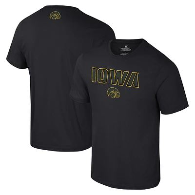 Men's Colosseum Black Iowa Hawkeyes Color Pop Active Blend T-Shirt