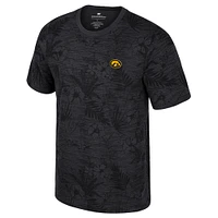 Men's Colosseum Black Iowa Hawkeyes Floral Printed T-Shirt