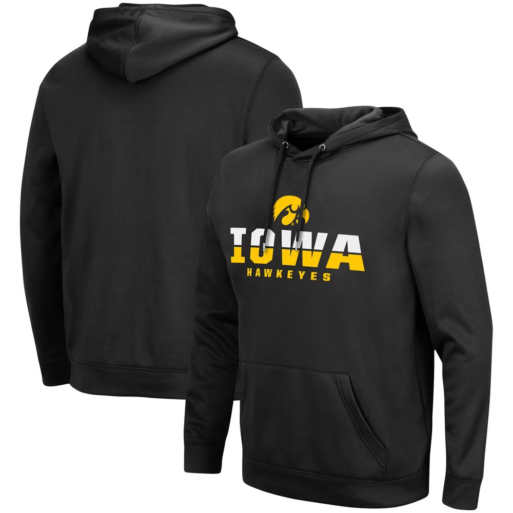 Men's Colosseum Black Iowa Hawkeyes Lantern Pullover Hoodie