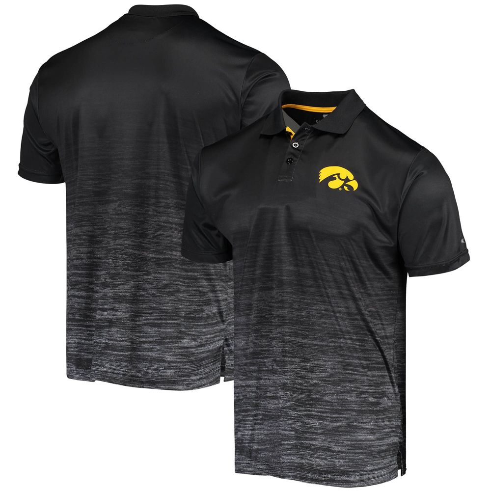 Men's Colosseum Black Iowa Hawkeyes Marshall Polo