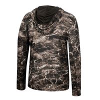 Men's Colosseum Black Iowa Hawkeyes Mossy Oak SPF 50 Performance Long Sleeve Hoodie T-Shirt