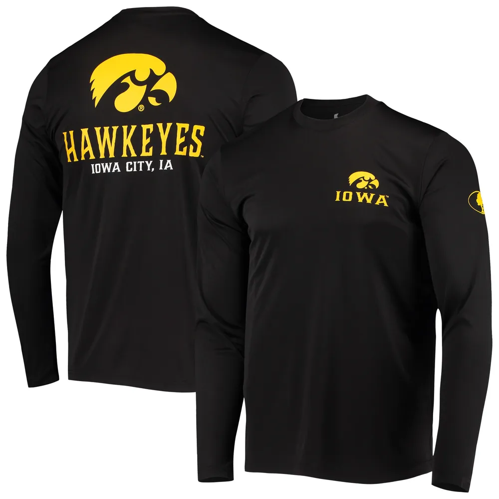 Lids Iowa Hawkeyes Colosseum Mossy Oak SPF 50 Performance Long Sleeve  T-Shirt - Black