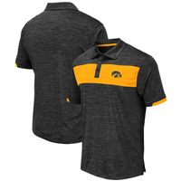 Men's Colosseum Black Iowa Hawkeyes Nelson Polo