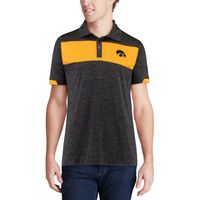 Men's Colosseum Black Iowa Hawkeyes Nelson Polo