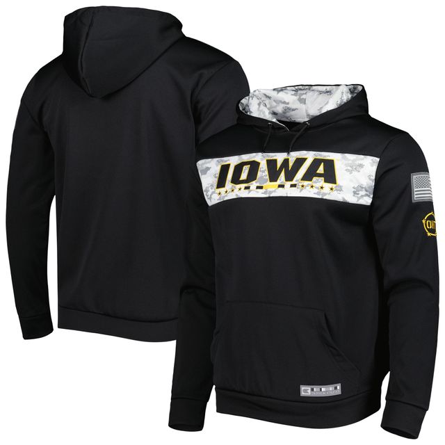 Colosseum Black Iowa Hawkeyes OHT Military Appreciation Team Color Sweat à capuche pour homme