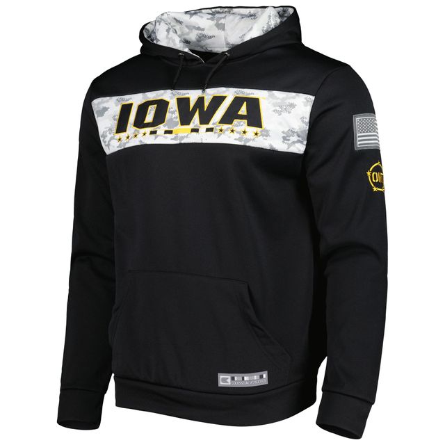 Colosseum Black Iowa Hawkeyes OHT Military Appreciation Team Color Sweat à capuche pour homme