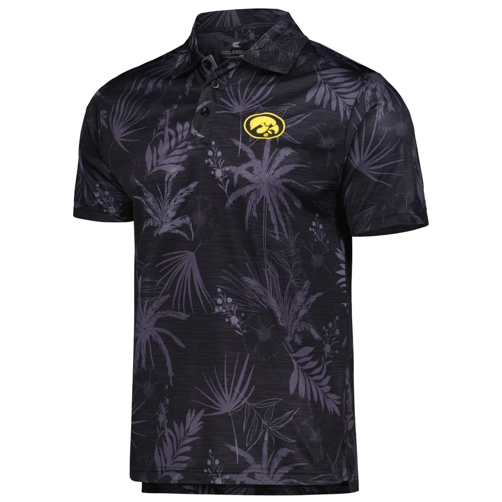 Polo de l'équipe Iowa Hawkeyes Palms Colosseum noir pour homme