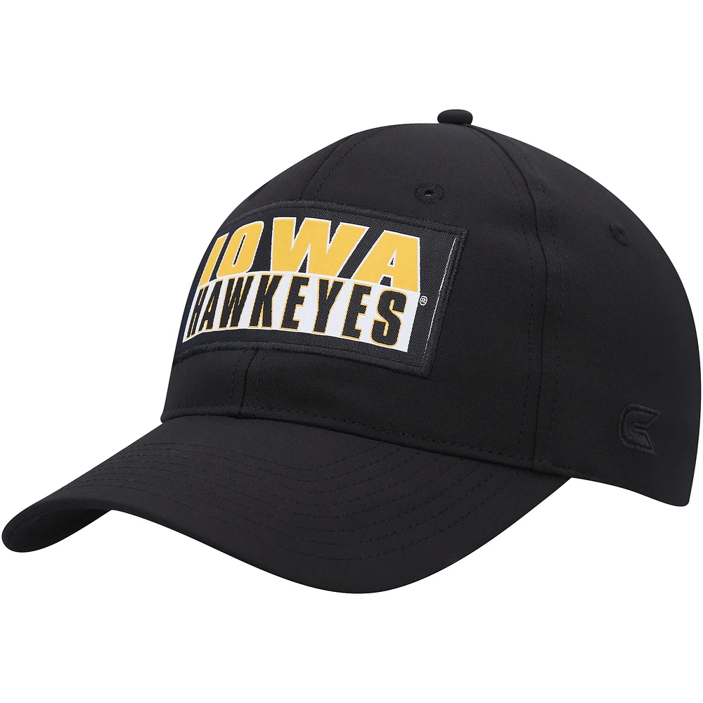 Casquette Iowa Hawkeyes Positraction Snapback Colosseum noire pour homme