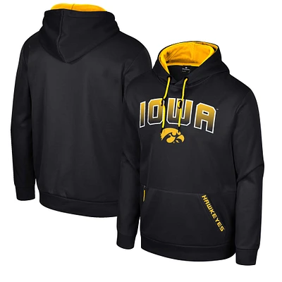 Sweat à capuche Colosseum Iowa Hawkeyes Reese noir pour homme