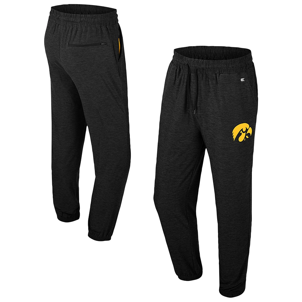 Men's Colosseum Black Iowa Hawkeyes Revolution Jogger Pants