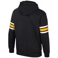 Pull à capuche noir pour hommes, Colosseum, Iowa Hawkeyes, salutation