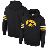 Pull à capuche noir pour hommes, Colosseum, Iowa Hawkeyes, salutation