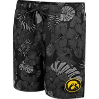 Men's Colosseum Black Iowa Hawkeyes The Dude Swim Shorts