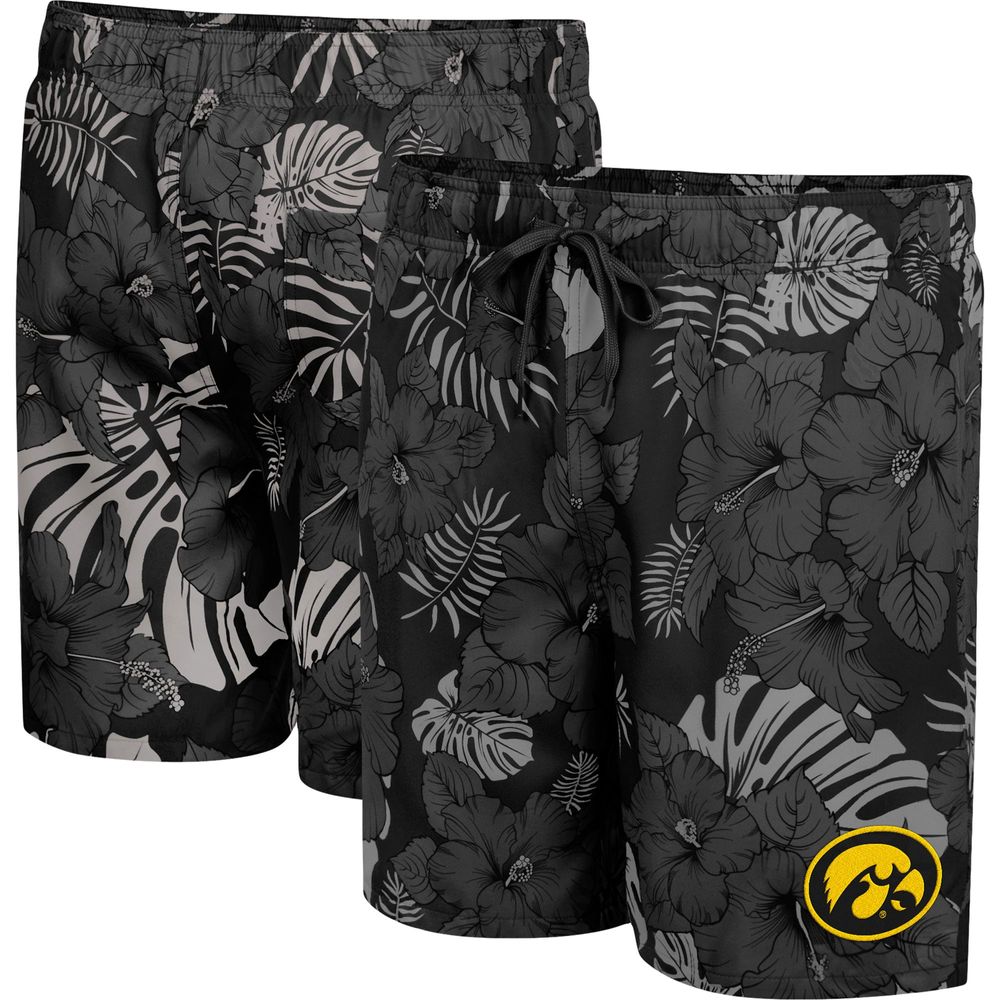 Men's Colosseum Black Iowa Hawkeyes The Dude Swim Shorts