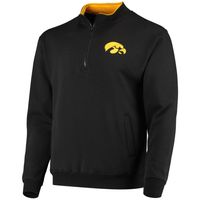 Men's Colosseum Black Iowa Hawkeyes Tortugas Logo Quarter-Zip Jacket