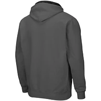 Men's Colosseum Charcoal Iowa Hawkeyes Arch & Logo 3.0 Full-Zip Hoodie