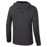 T-shirt à capuche manches longues Henley pour homme Colosseum Charcoal Iowa Hawkeyes Dujour Ralgan