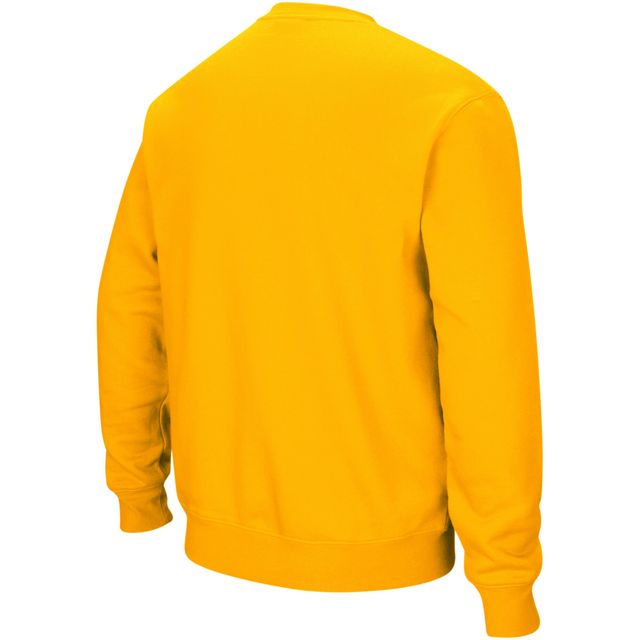 Colosseum Gold Iowa Hawkeyes Arch & Logo Sweat à col rond pour homme