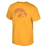 Men's Colosseum Gold Iowa Hawkeyes Dual Logo T-Shirt