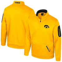 Veste polaire à fermeture éclair quart de tour Colosseum Gold Iowa Hawkeyes pour homme