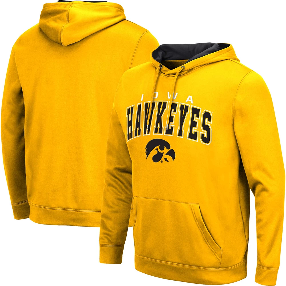 Men's Colosseum Gold Iowa Hawkeyes Resistance Pullover Hoodie