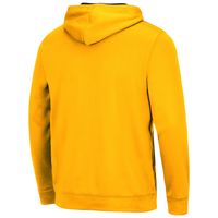 Men's Colosseum Gold Iowa Hawkeyes Slash Stack 2.0 Pullover Hoodie