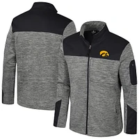 Veste zippée intégrale pour homme Iowa Hawkeyes Colosseum gris/noir