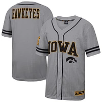 Maillot de baseball Free Spirited pour homme Iowa Hawkeyes gris Colosseum