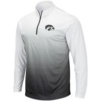 Men's Colosseum Gray Iowa Hawkeyes Magic Team Logo Quarter-Zip Jacket