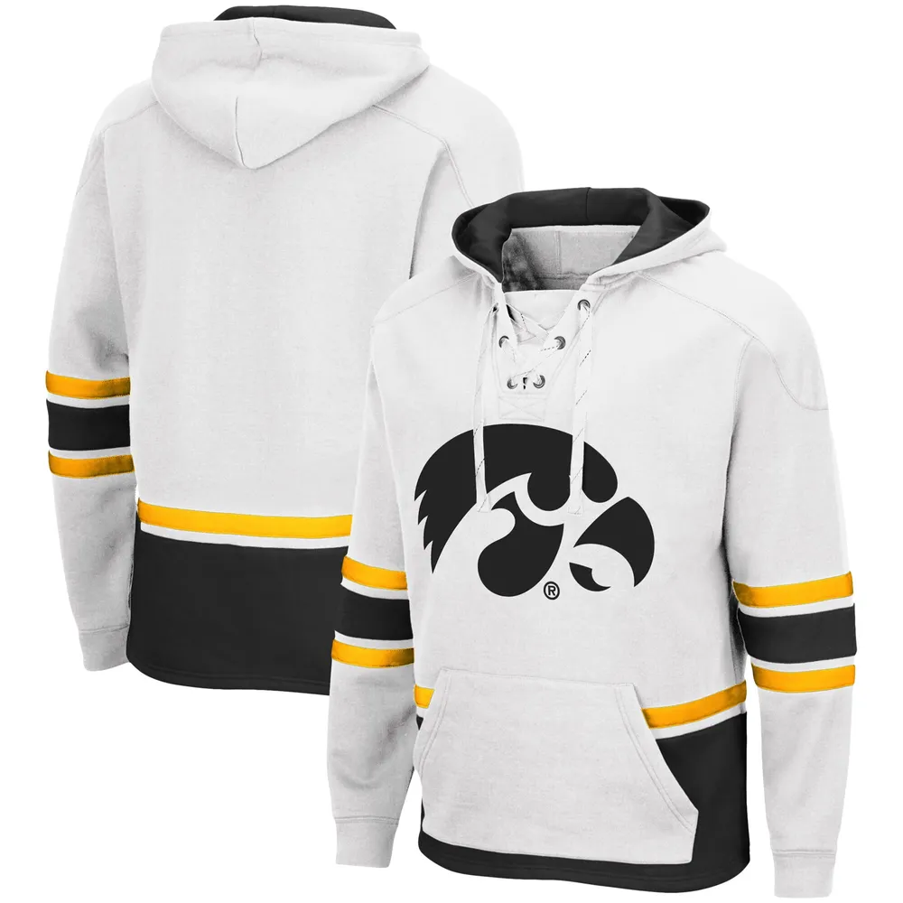 Chandail à capuchon Colosseum blanc Iowa Hawkeyes lacets 3.0 pour hommes