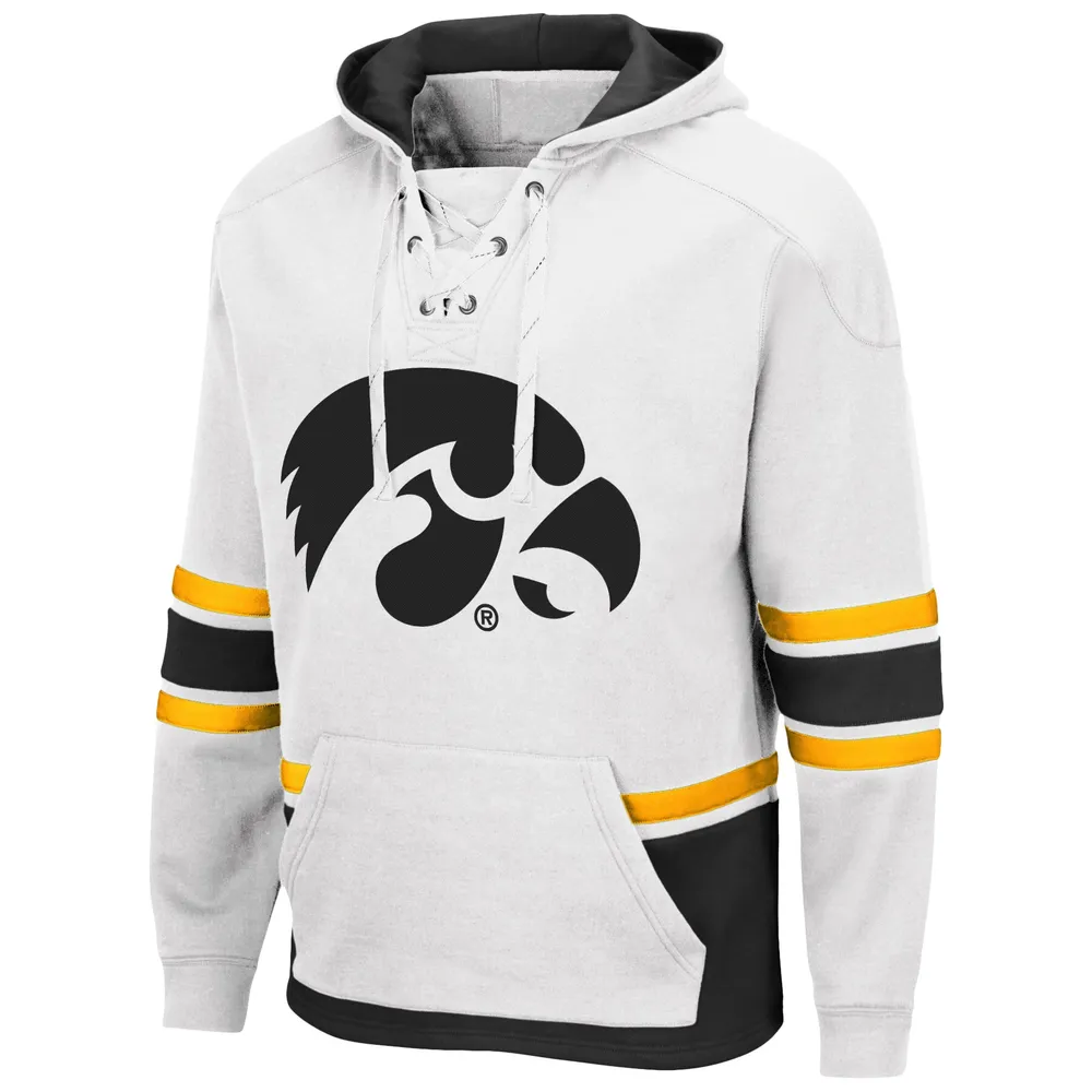 Chandail à capuchon Colosseum blanc Iowa Hawkeyes lacets 3.0 pour hommes