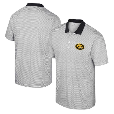 Polo Colosseum Homme Iowa Hawkeyes Blanc Rayé Imprimé