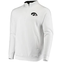 Veste colosseum blanche Iowa Hawkeyes Tortugas Logo Quarter-Zip pour homme