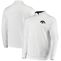 Veste colosseum blanche Iowa Hawkeyes Tortugas Logo Quarter-Zip pour homme