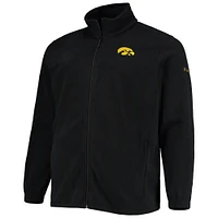 Men's Columbia Black Iowa Hawkeyes Big & Tall Flanker III Fleece Full-Zip Jacket
