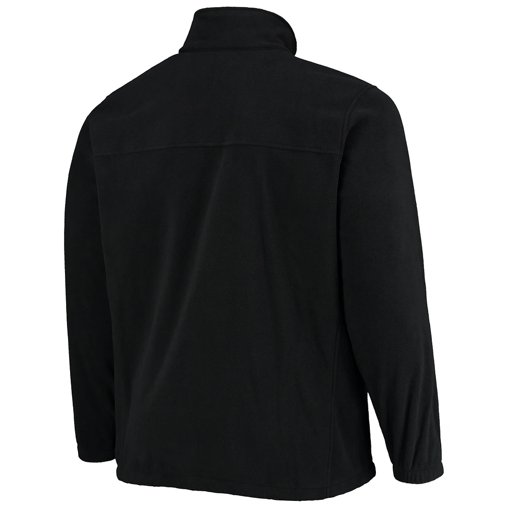 Men's Columbia Black Iowa Hawkeyes Big & Tall Flanker III Fleece Full-Zip Jacket