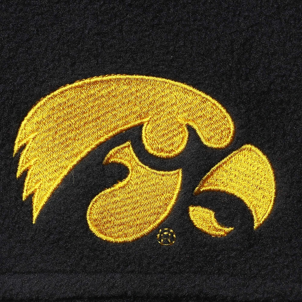 Men's Columbia Black Iowa Hawkeyes Big & Tall Flanker III Fleece Full-Zip Jacket