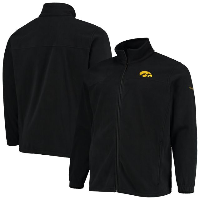 Columbia Black Iowa Hawkeyes Big & Tall Flanker III Fleece Full-Zip Jacket