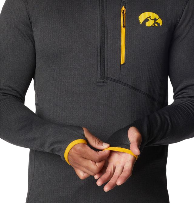 Haut à demi-glissière Omni-Wick pour homme Columbia Iowa Hawkeyes Park View noir