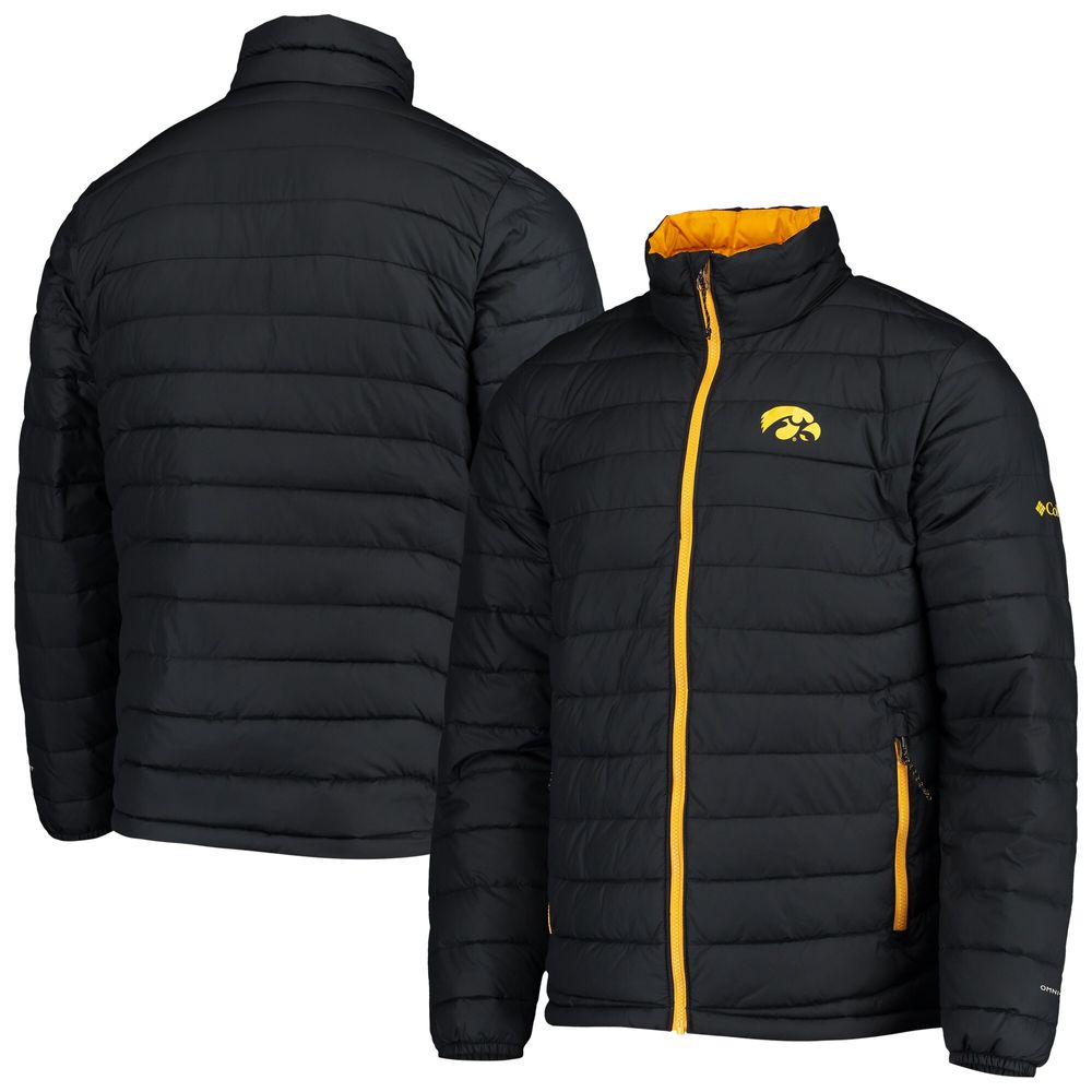 Men's Columbia Black Iowa Hawkeyes Powder Lite Omni-Heat Reflective Full-Zip Jacket