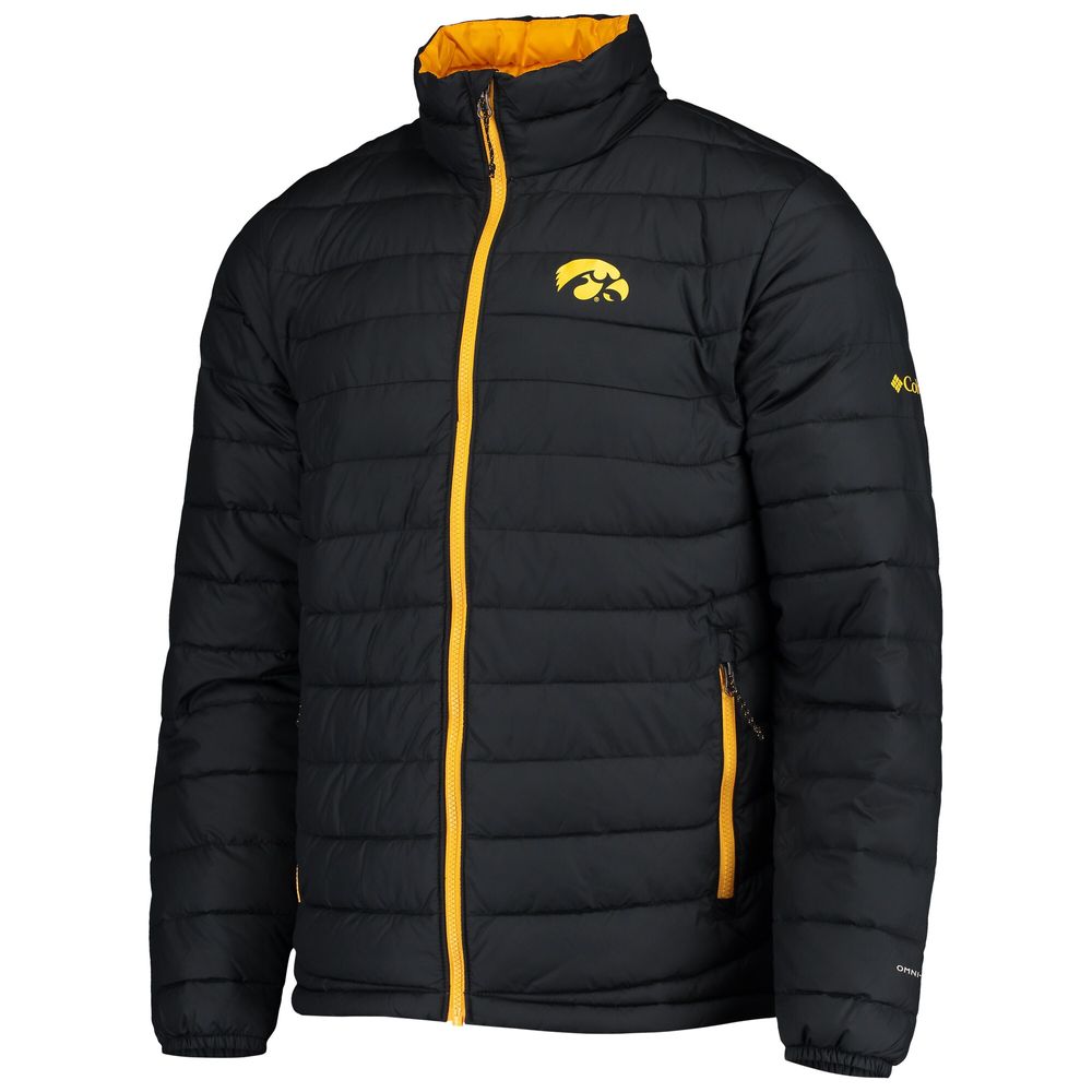 Men's Columbia Black Iowa Hawkeyes Powder Lite Omni-Heat Reflective Full-Zip Jacket