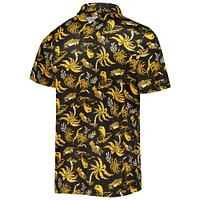 Men's Columbia Black Iowa Hawkeyes Super Terminal Tackle Omni-Shade Polo